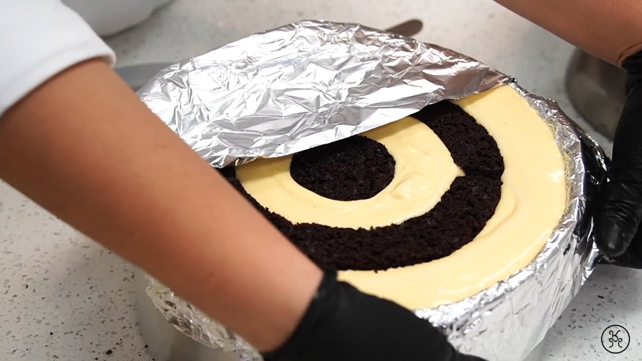 Torta Damero de Lúcuma