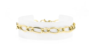 Italian 18kt Yellow Gold Oval-Link Bracelet