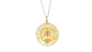 .35 ct. t.w. Diamond Sundial Pendant Necklace in 18kt Gold Over Sterling