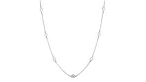 2.00 ct. t.w. Moissanite Station Necklace in Sterling Silver