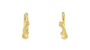 18kt Gold Over Sterling Snake Hoop Earrings