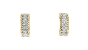 2.00 ct. t.w. Pave Diamond Beaded-Edge Hoop Earrings in 18kt