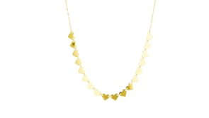 Italian 14kt Yellow Gold Hearts Necklace