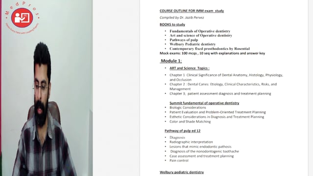 Outline for IMM online theory mock exam