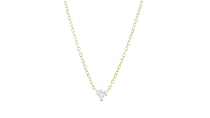 .20 Carat Heart-Shaped Lab-Grown Diamond Solitaire Necklace in 14kt Yellow Gold
