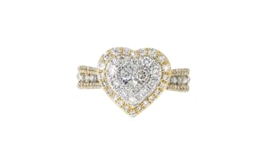 .98 ct. t.w. Diamond Heart Ring in 14kt Yellow Gold