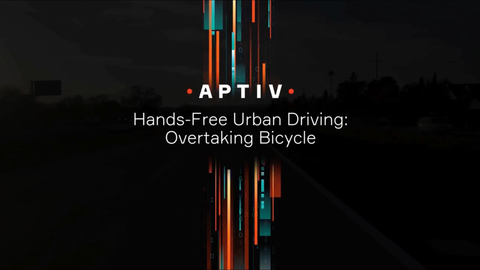 Aptiv Gen-6 ADAS Platform Overtaking Bicycle