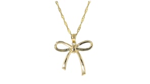 14kt Yellow Gold Bow Pendant