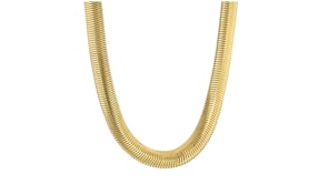 Italian 18kt Gold Over Sterling Flat Snake-Chain Necklace