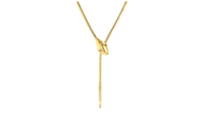 18kt Gold Vermeil Snake Lariat Necklace