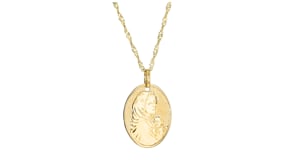 Italian 14kt Yellow Gold Virgin Mary Pendant