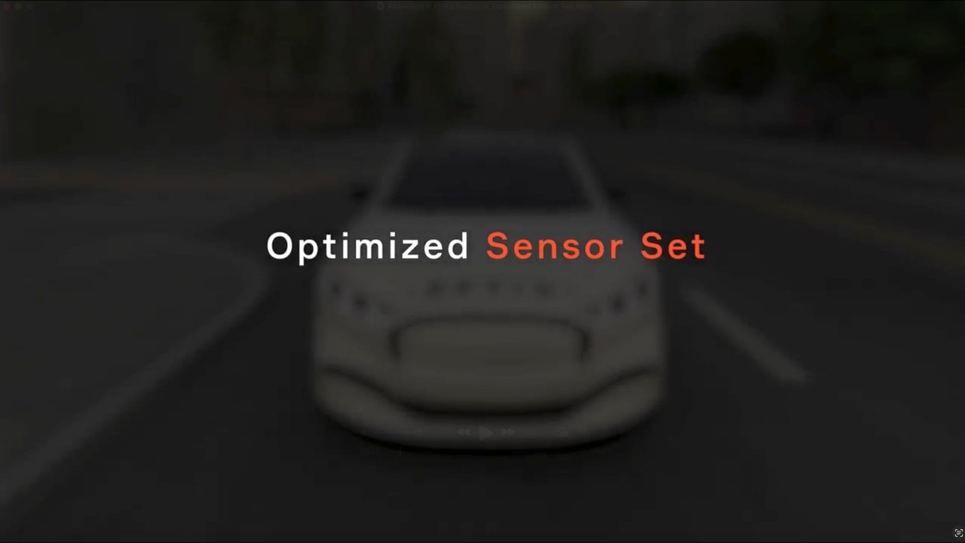 Aptiv Gen 6 ADAS Platform Optimized Sensor Set