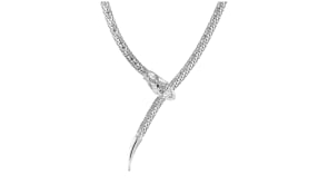 Italian Sterling Silver Adjustable Snake Necklace