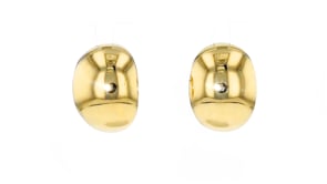 Italian 14kt Yellow Gold Dome Earrings