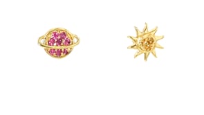 43 ct. t.w. Multi-Gemstone Celestial Jewelry Set Five Single Earrings in 18kt Gold Over Sterling