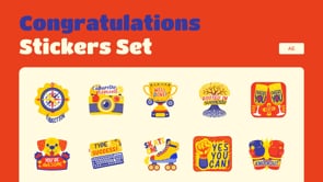 Animated Congratulations Stickers, an Emoji Icon by Creative Stall (Thumbnail 5 of 5)