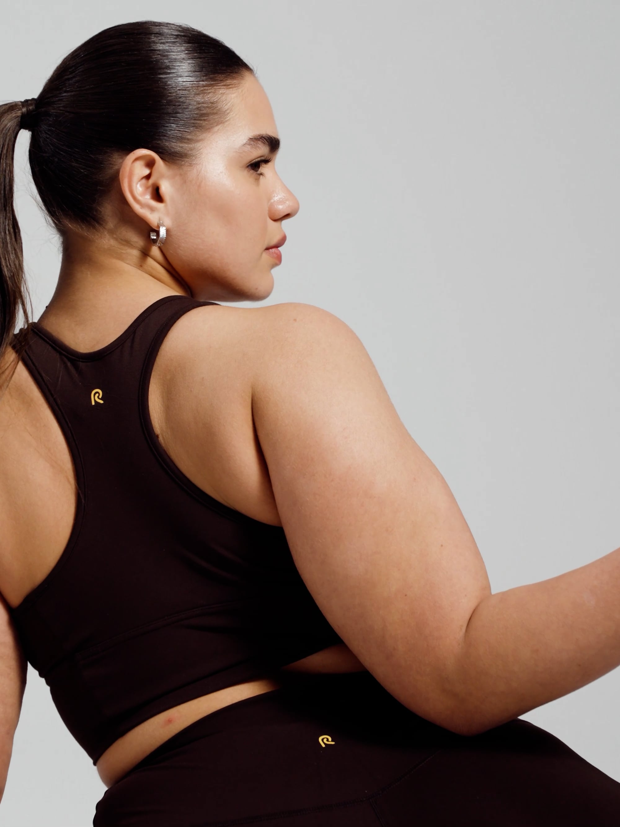 חזיית ספורט Longline עם כיווצים מבד ilios