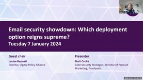 SASIG Webinar - Email security showdown: Which deployment option reigns supreme? 2025-01-07 11:00:10