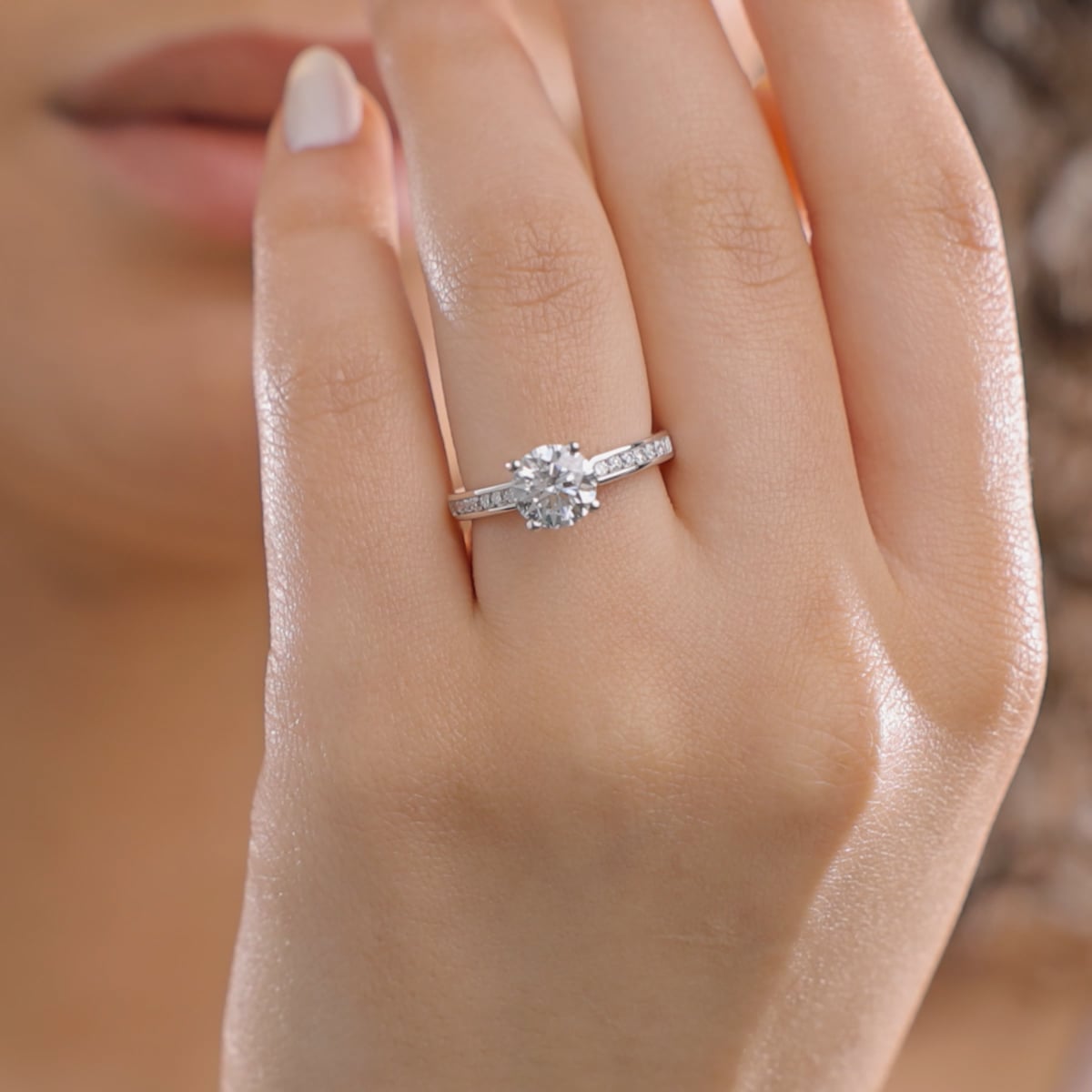 product video 2 for 2 1/4 ctw Round Lab Grown Diamond Engagement Ring with Channel Set Side Accents
