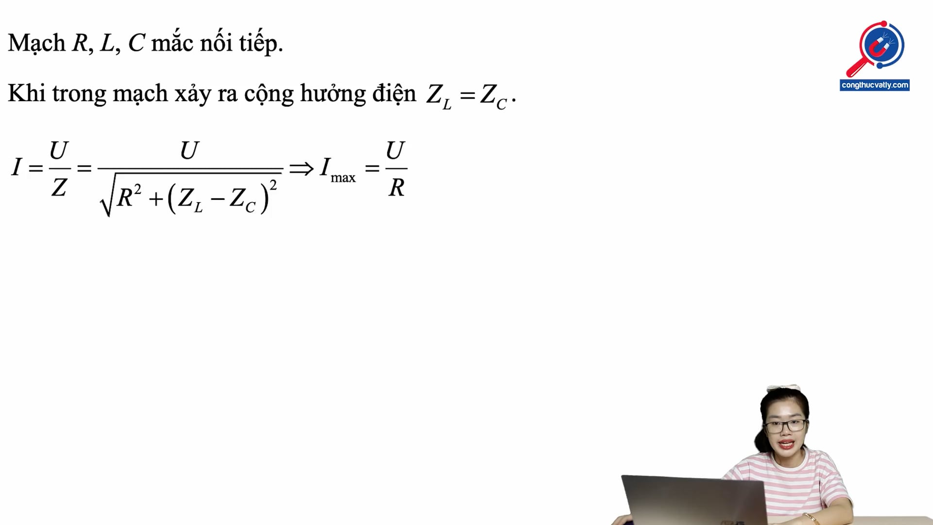 Khi trong mạch điện xoay chiều RLC nối tiếp có cộng hưởng điện thì kết quả nào sau đây không đúng?