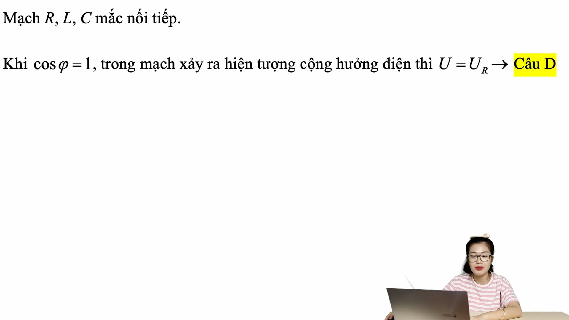 Mạch điện xoay chiều RLC có hệ số công suất bằng 1
