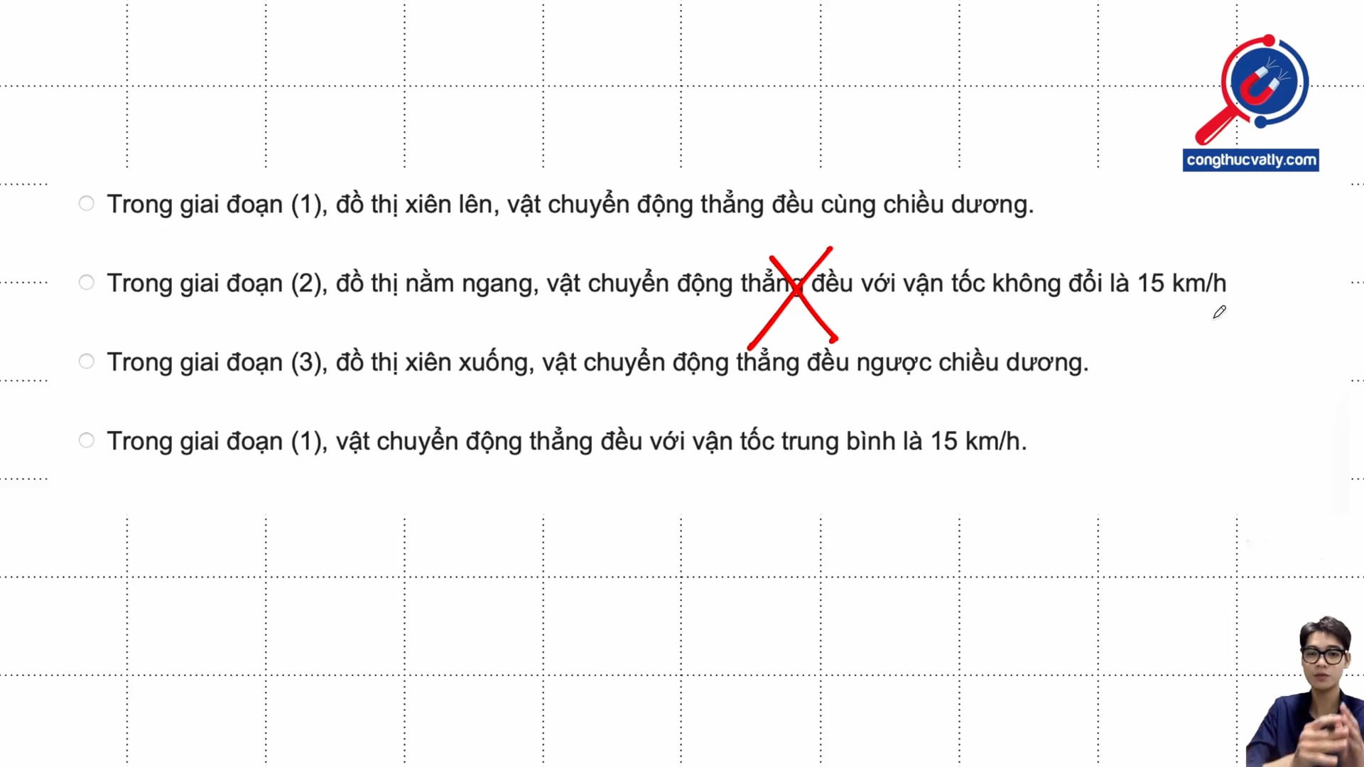 Đồ thị của chuyển động thẳng đều