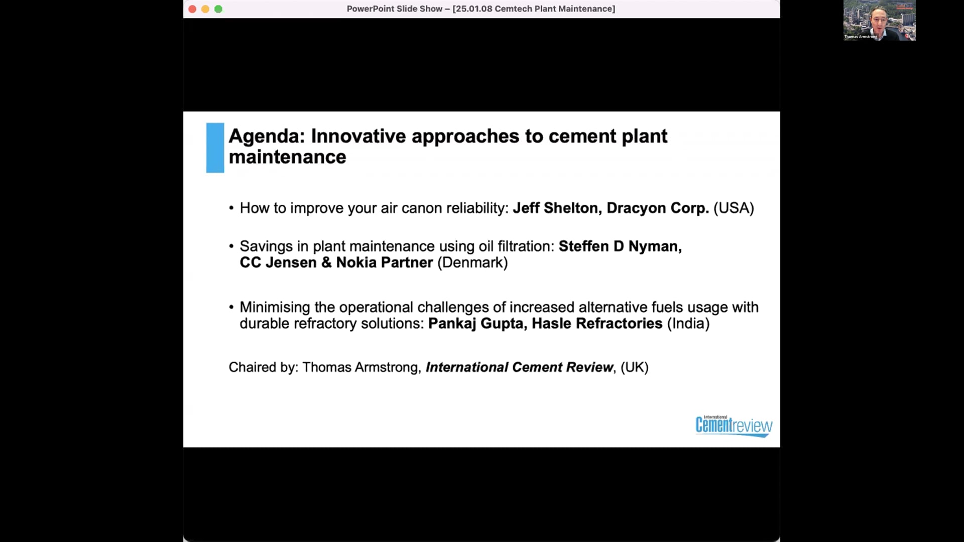 Cemtech Live Webinar: Innovative approaches to cement plant maintenance