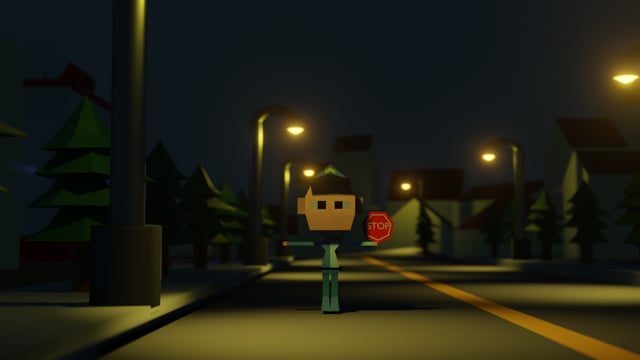 Low Poly street animation