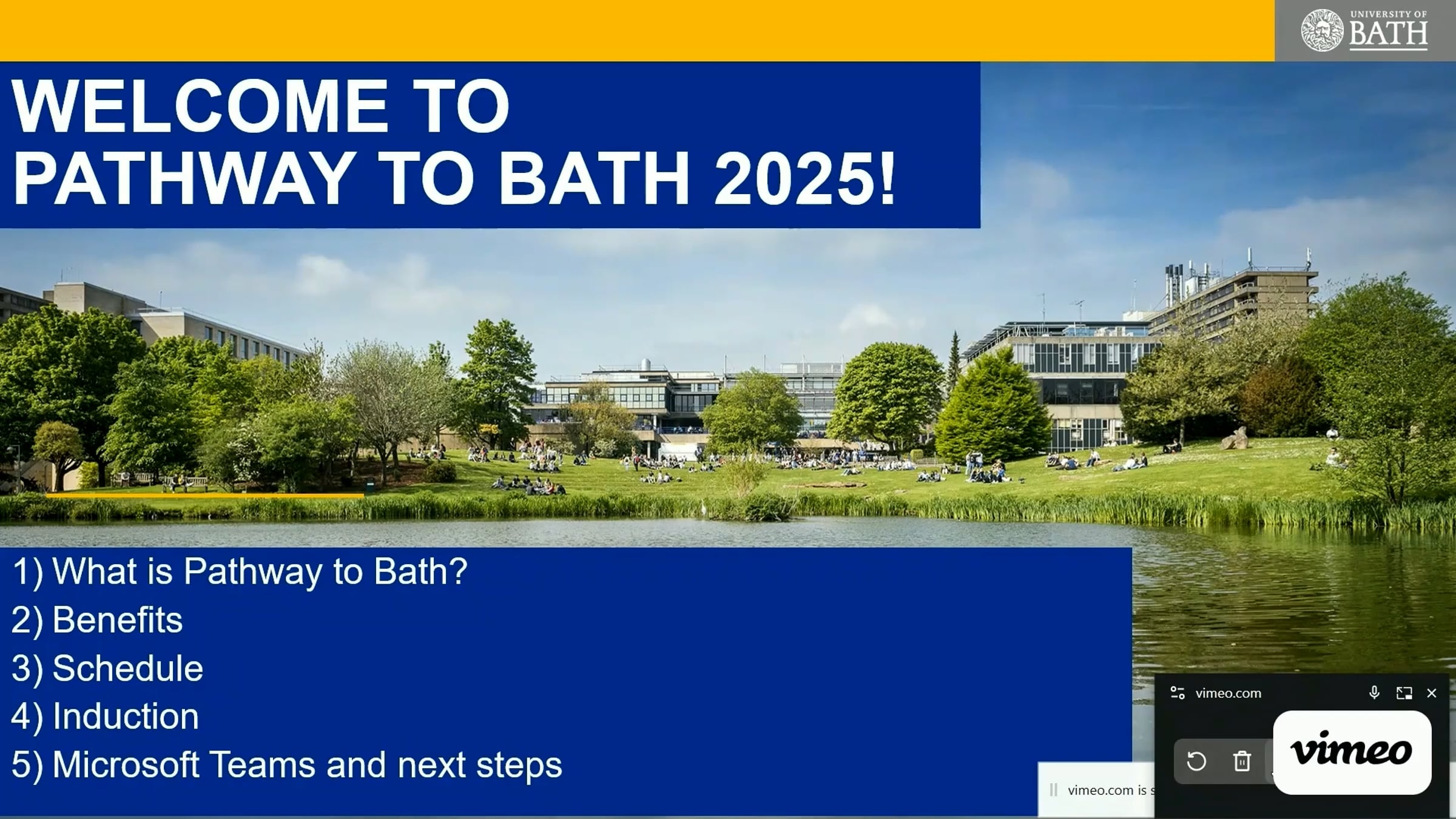 Pathway to Bath 2025 Introduction