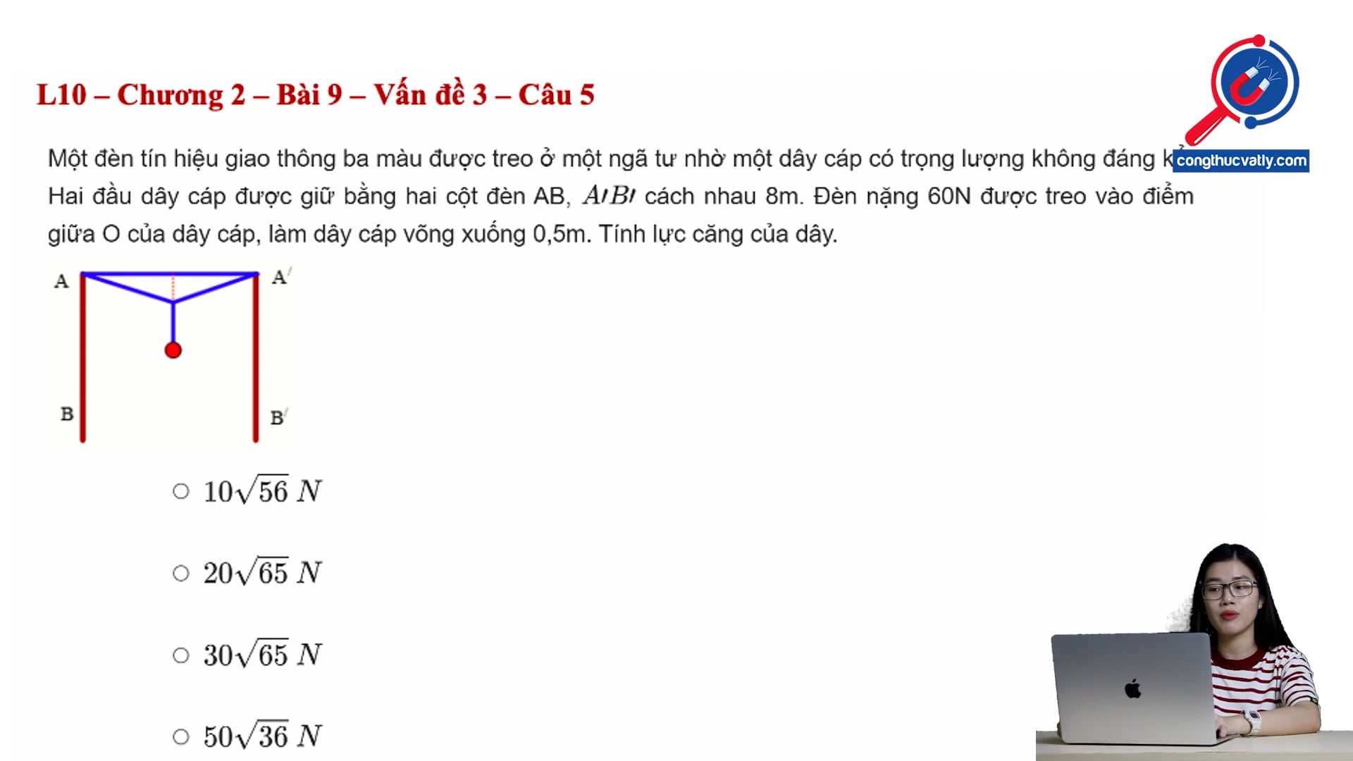 Tính lực căng của dây