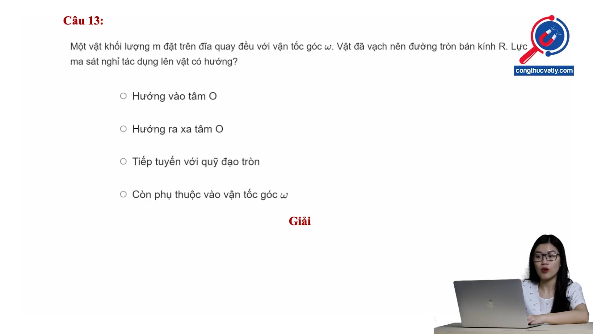 Lực ma sát nghỉ tác động lên vật có hướng?