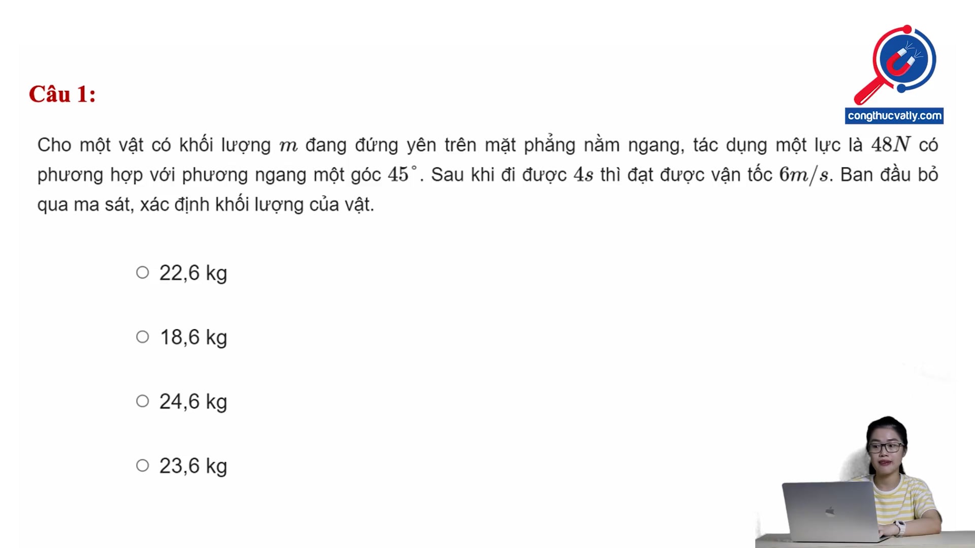 Xác định khối lượng của vật