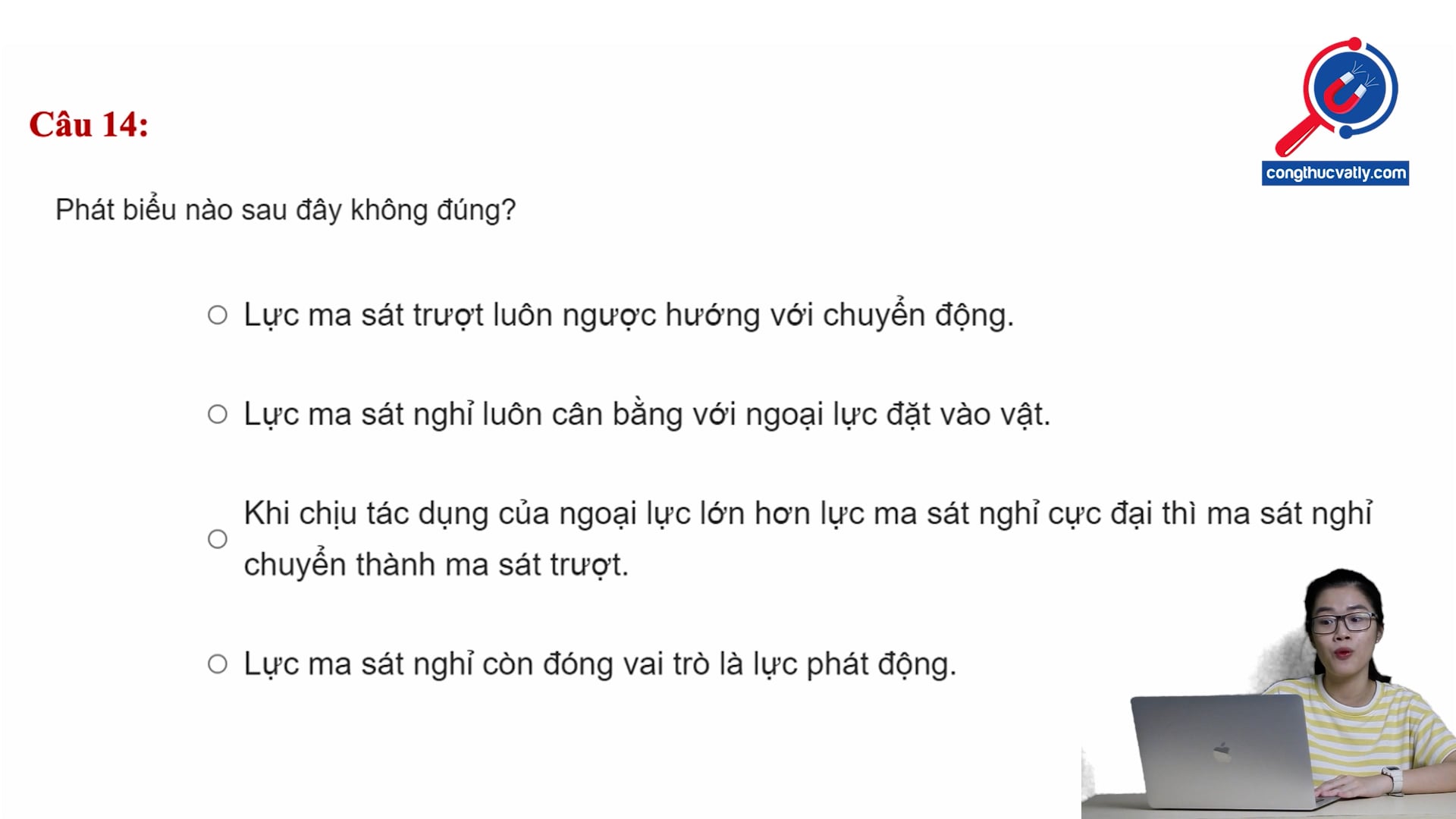 Đặc điểm lực ma sát