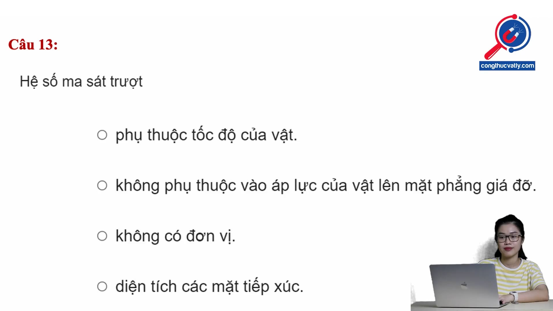 Đặc điểm hệ số ma sát trượt