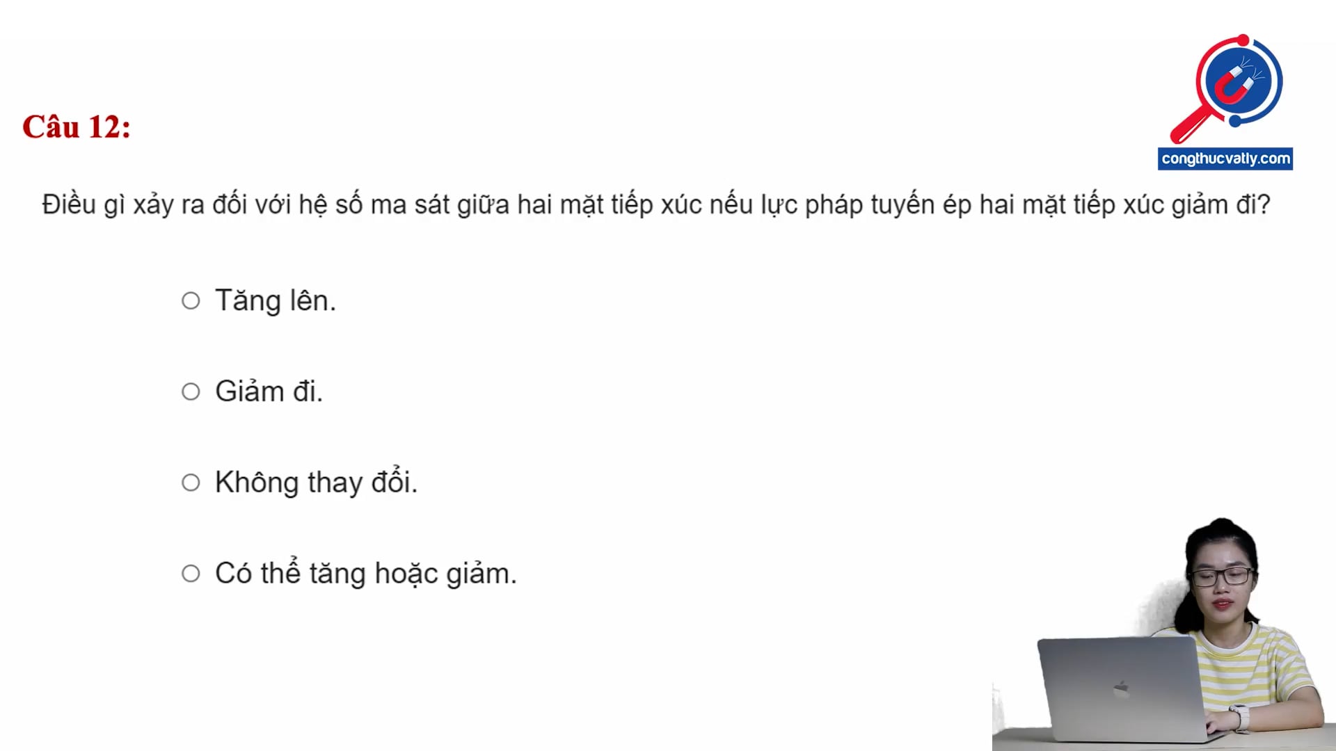 Hệ số ma sát giữa hai mặt tiếp xúc