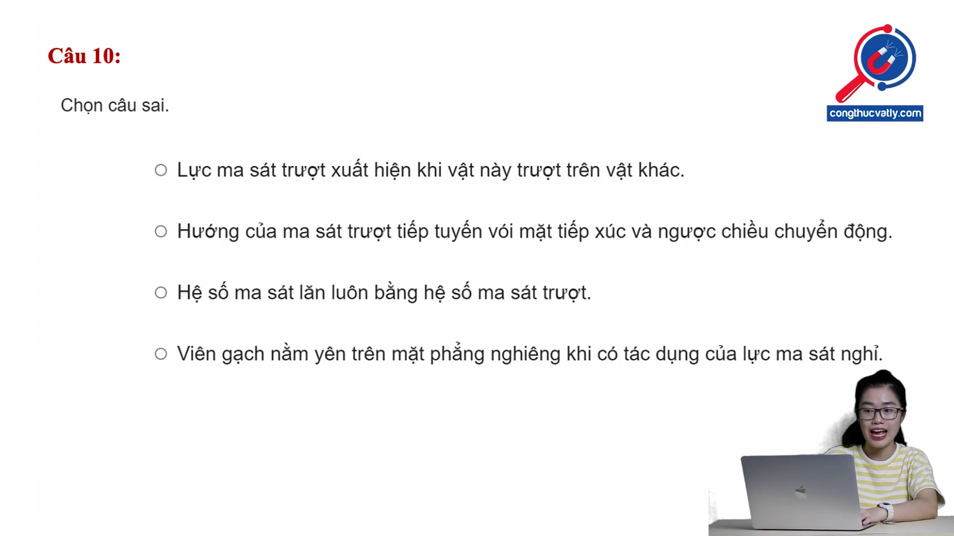 Đặc điểm lực ma sát