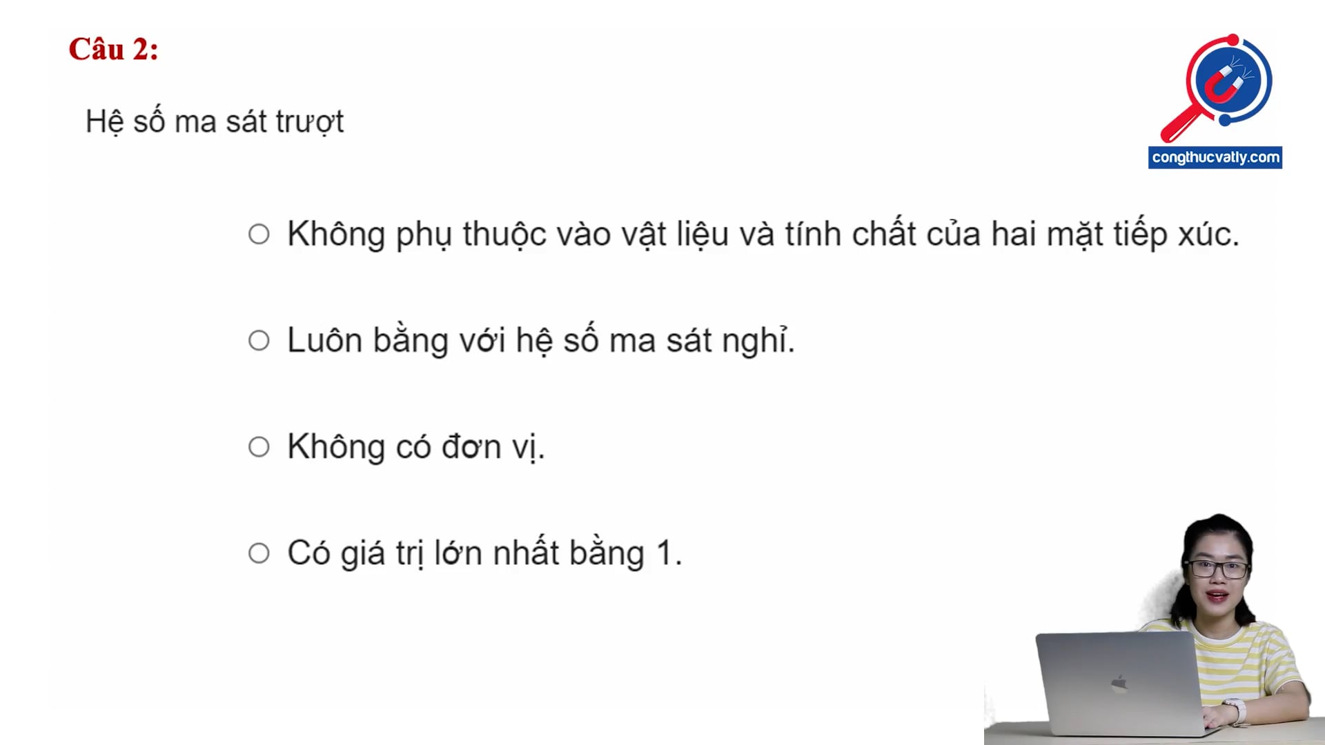 Đặc điểm của hệ số ma sát trượt
