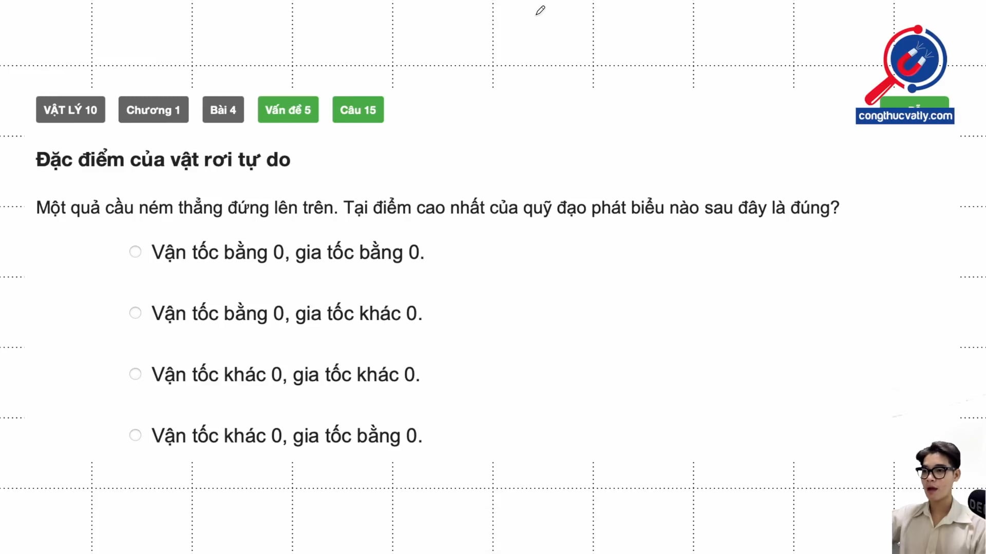 Đặc điểm của vật rơi tự do