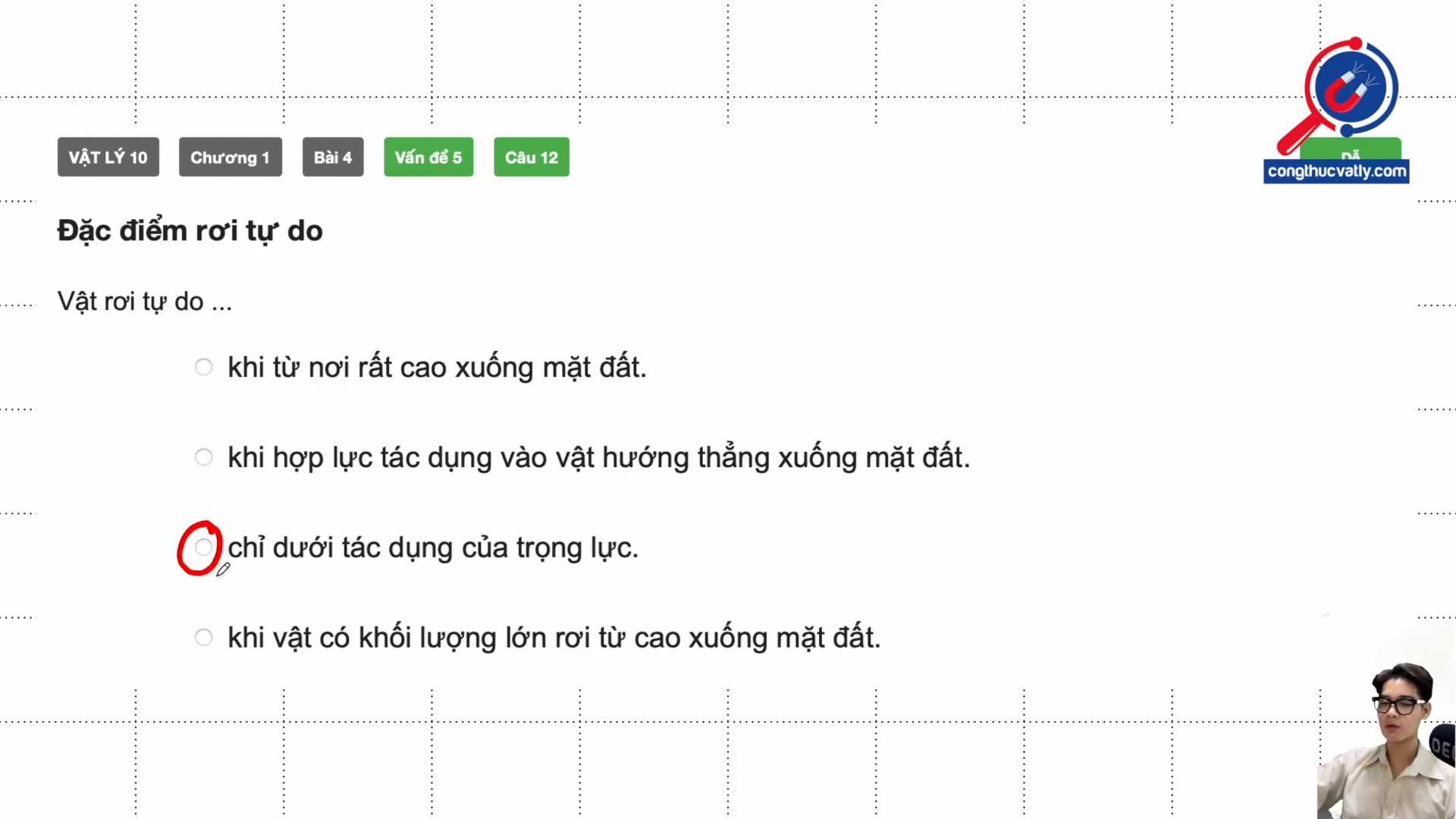 Đặc điểm rơi tự do