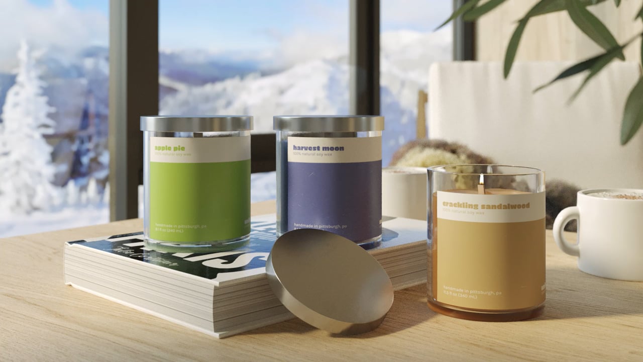 Product Rendering Project for Unify Candle Co.