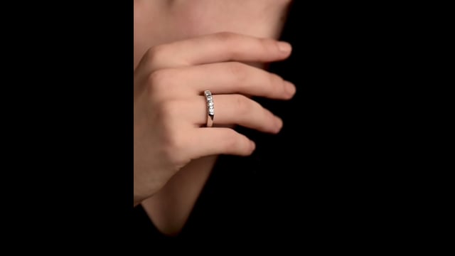 Meia Aliança 15 Pontos Diamante