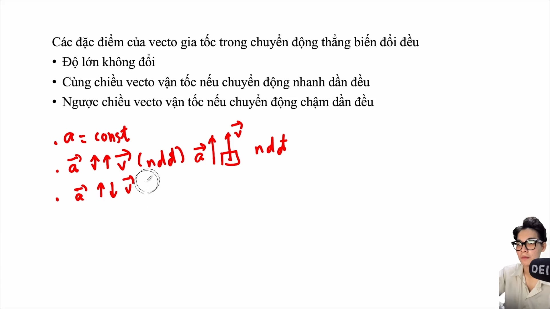 Đặc điểm của chuyển động nhanh dần đều