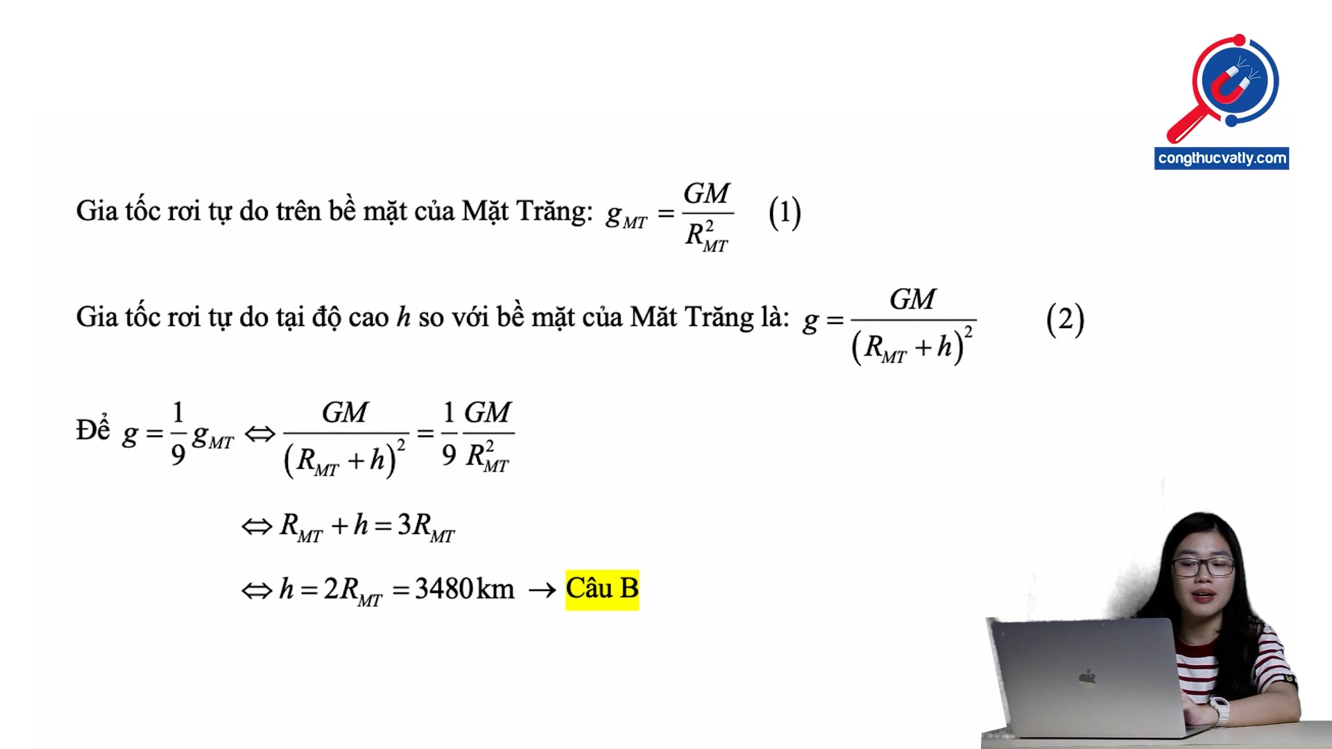 Tìm độ cao so với Mặt Trăng