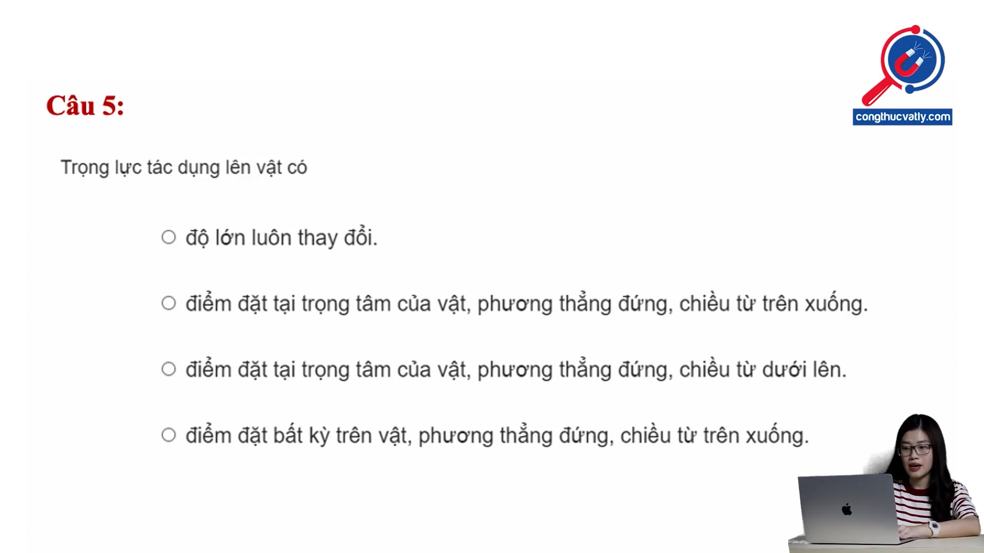 Đặc điểm của trọng lực