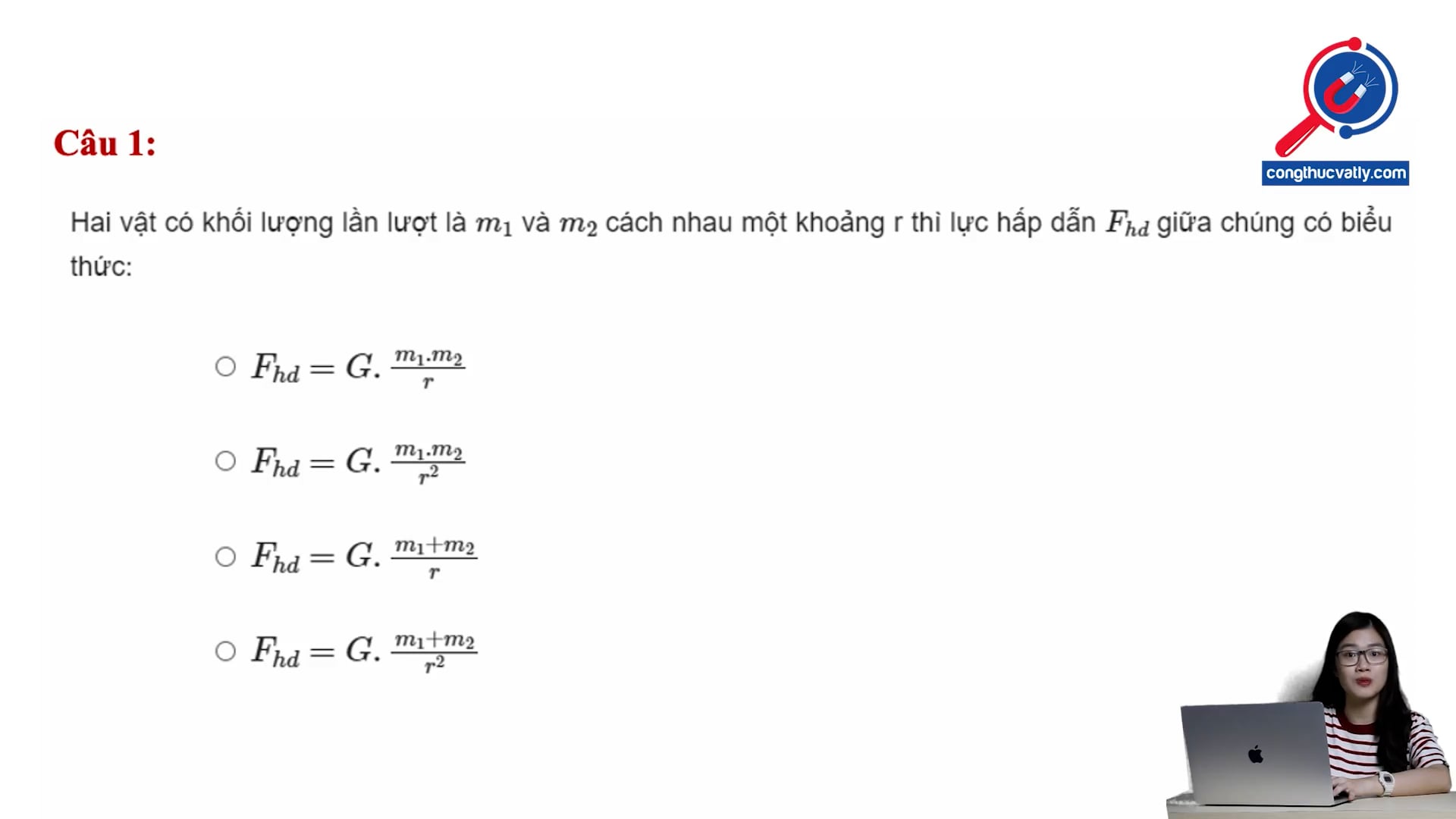 Lực hấp dẫn giữa hai vật