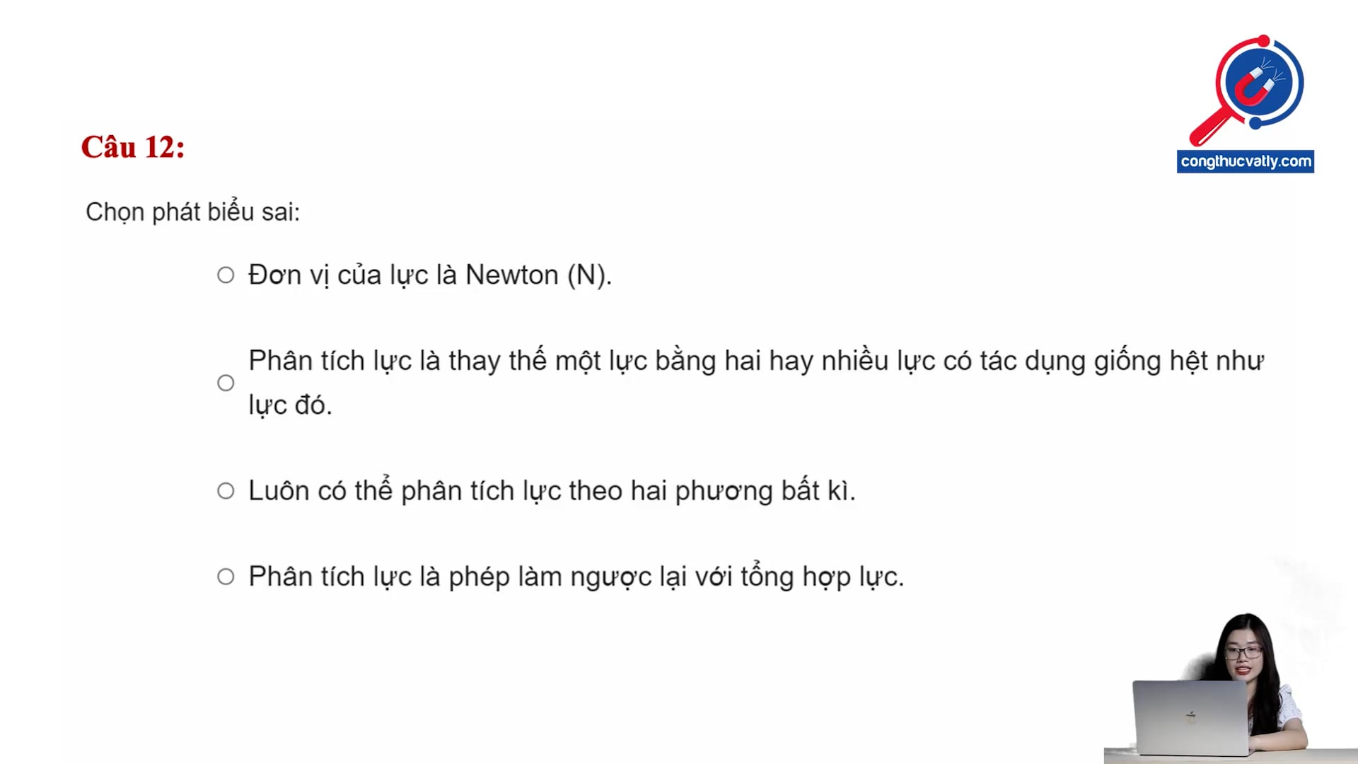Đặc điểm đại lượng vector lực