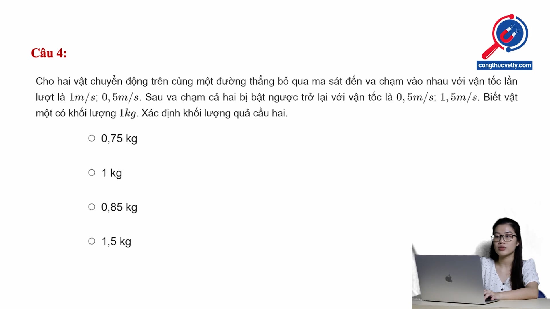 Xác định khối lượng quả cầu thứ hai
