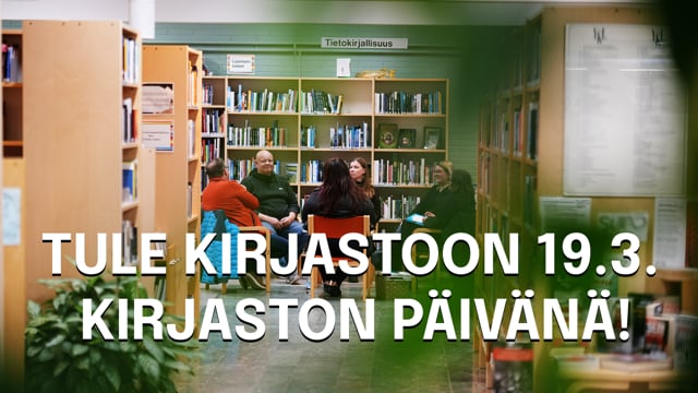 Tule kirjastoon Kirjaston päivänä 19.3.2025