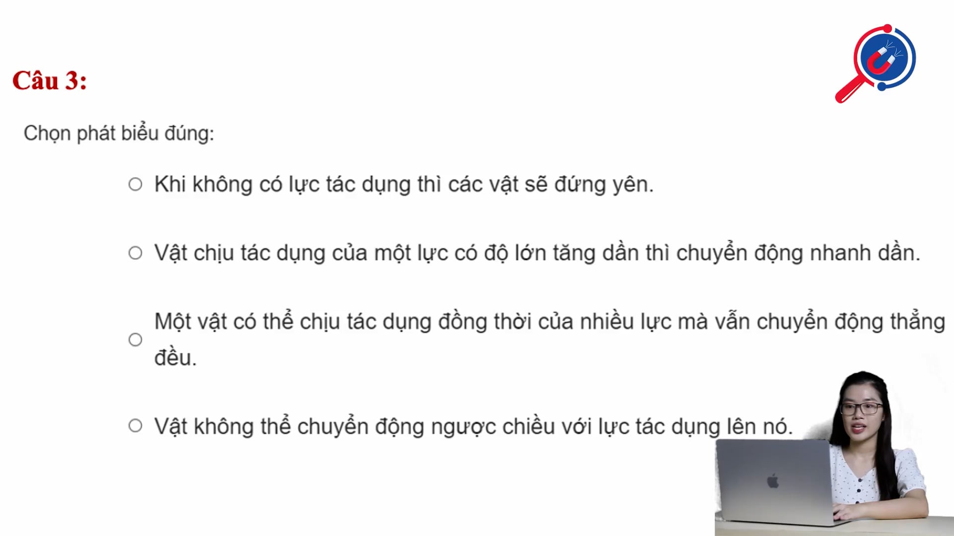 Định luật I Newton. 