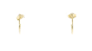 Italian 14kt Yellow Gold Star C-Hoop Earrings